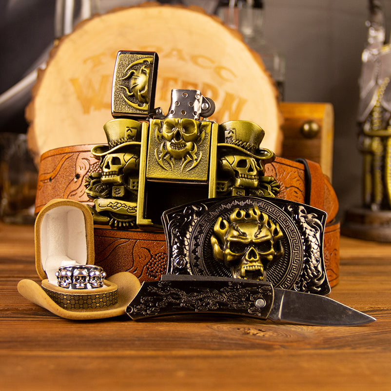 Skull Buckle Set