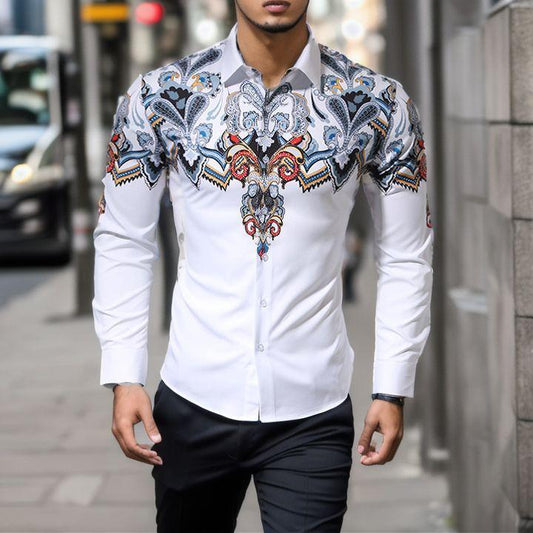Baroque Charm Print Shirt