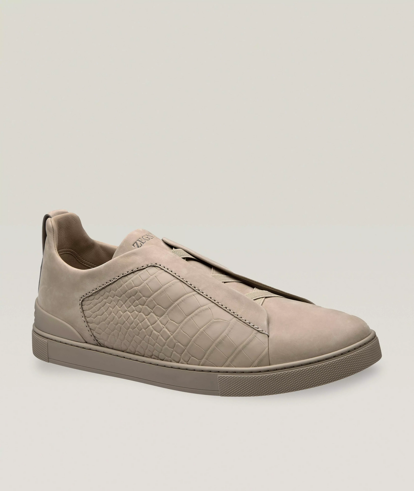 Triple Stitch Alligator Leather Sneakers
