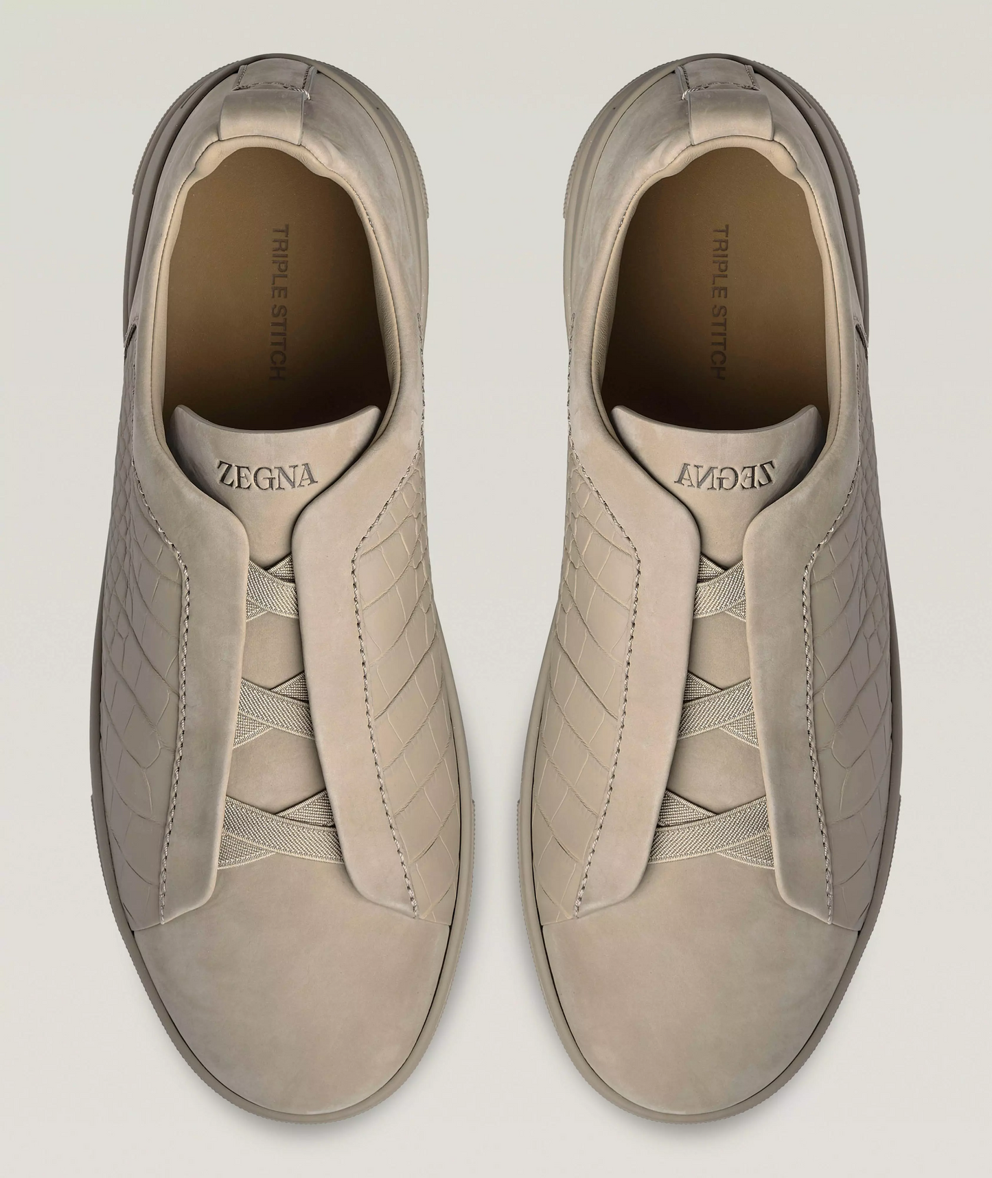Triple Stitch Alligator Leather Sneakers