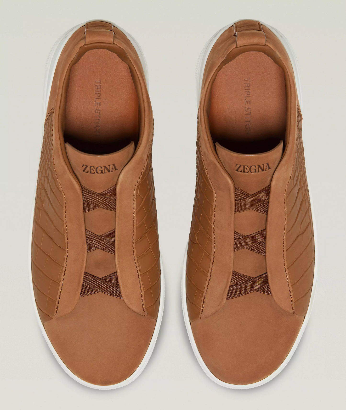 Triple Stitch Alligator Leather Sneakers