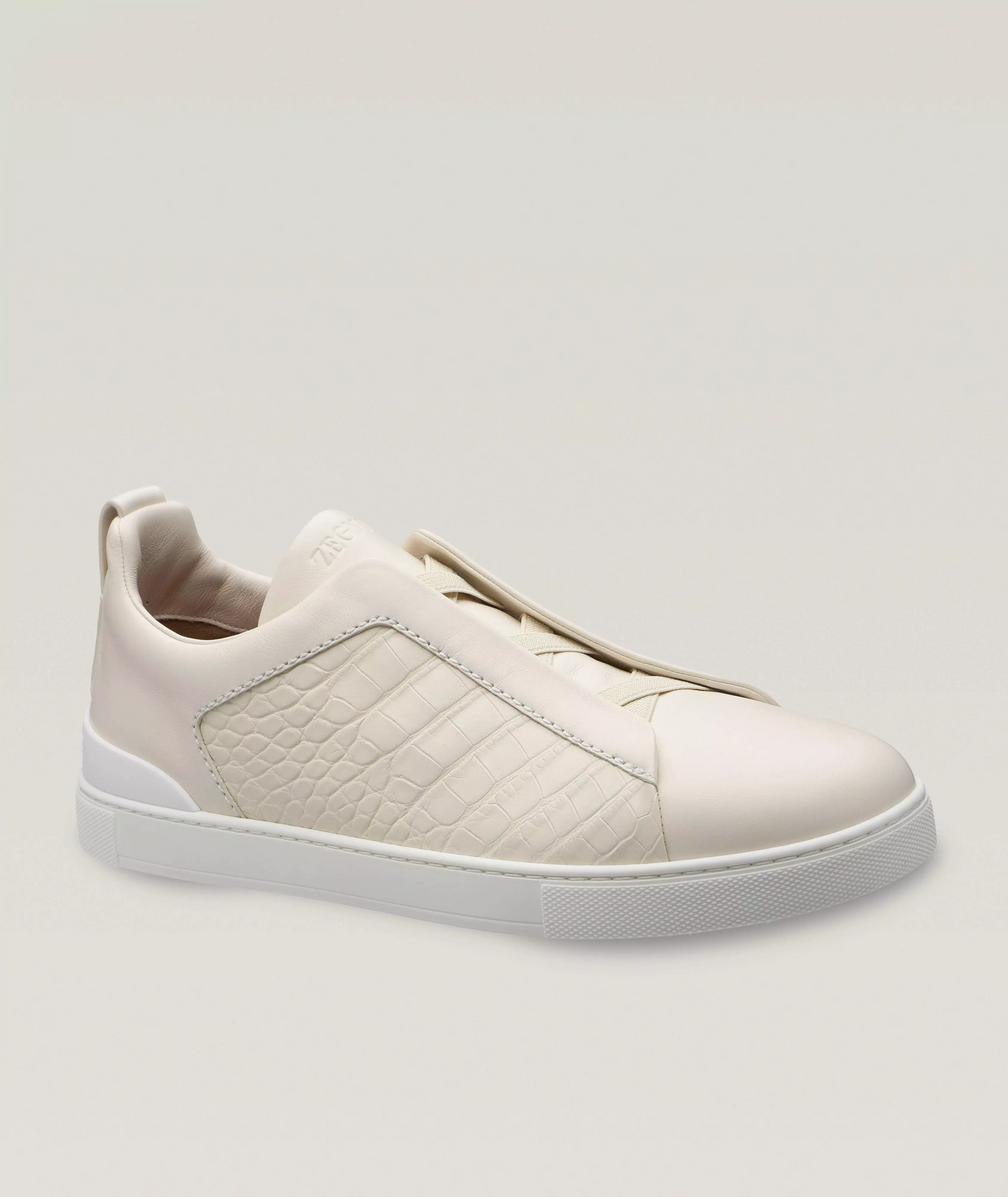 Triple Stitch Alligator Leather Sneakers