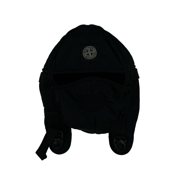 Black Econyl Nylon Metal Face Cover Hat