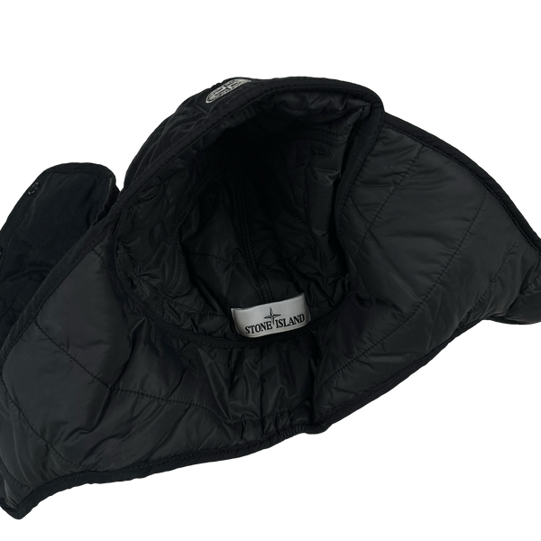 Black Econyl Nylon Metal Face Cover Hat