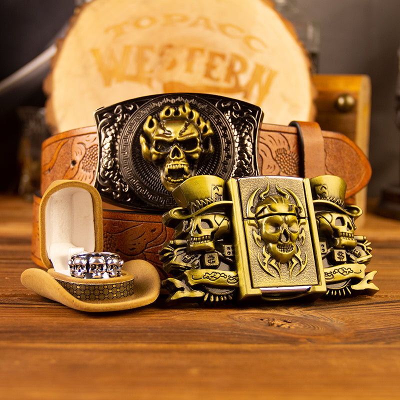 Skull Buckle Set