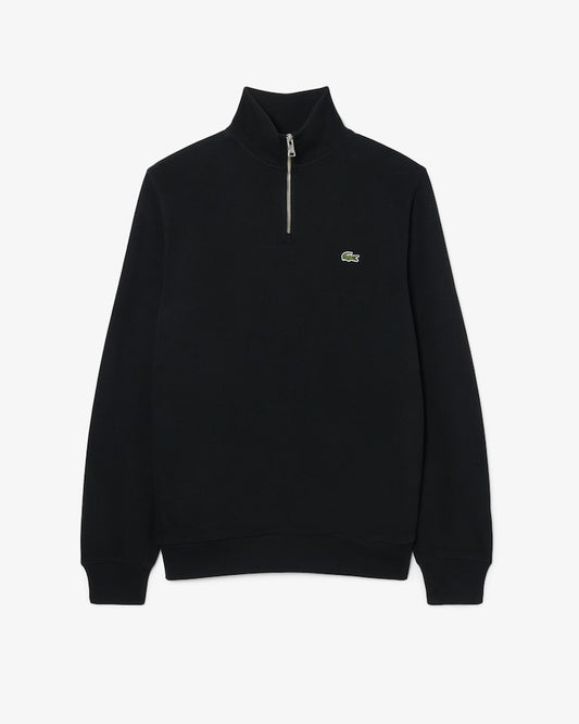 Zip-Up High Neck Interlock Sweatshirt