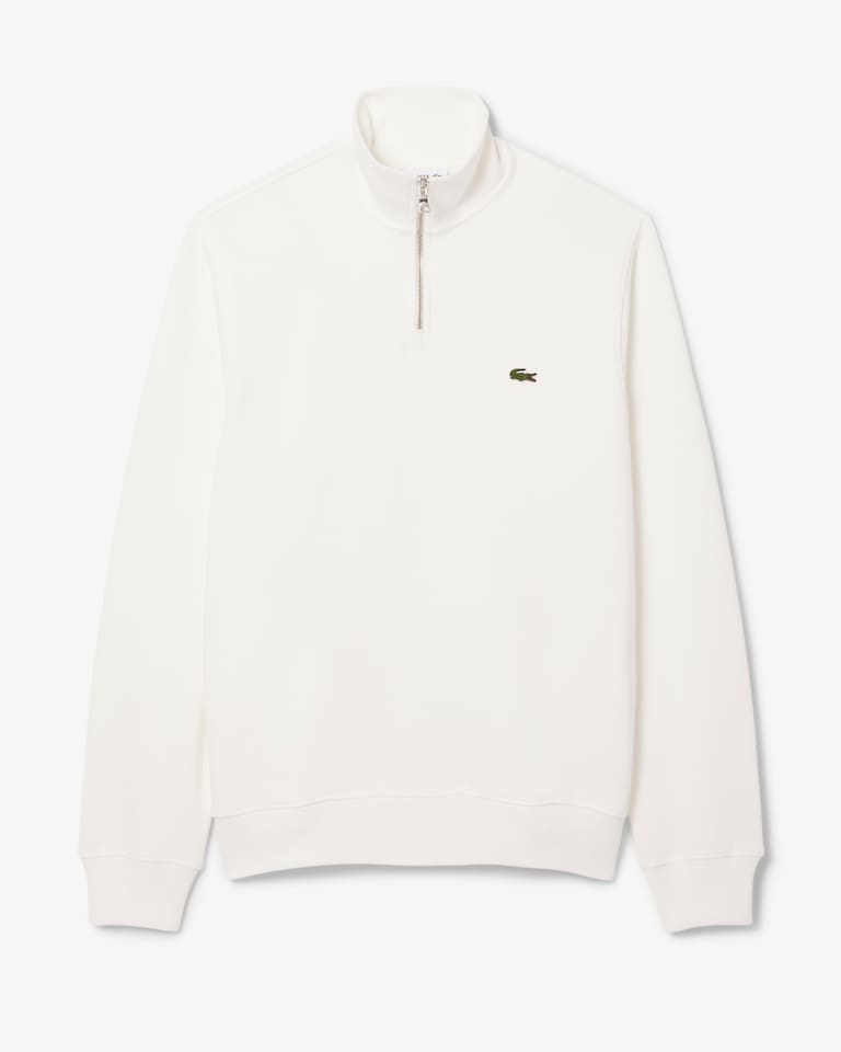 Zip-Up High Neck Interlock Sweatshirt