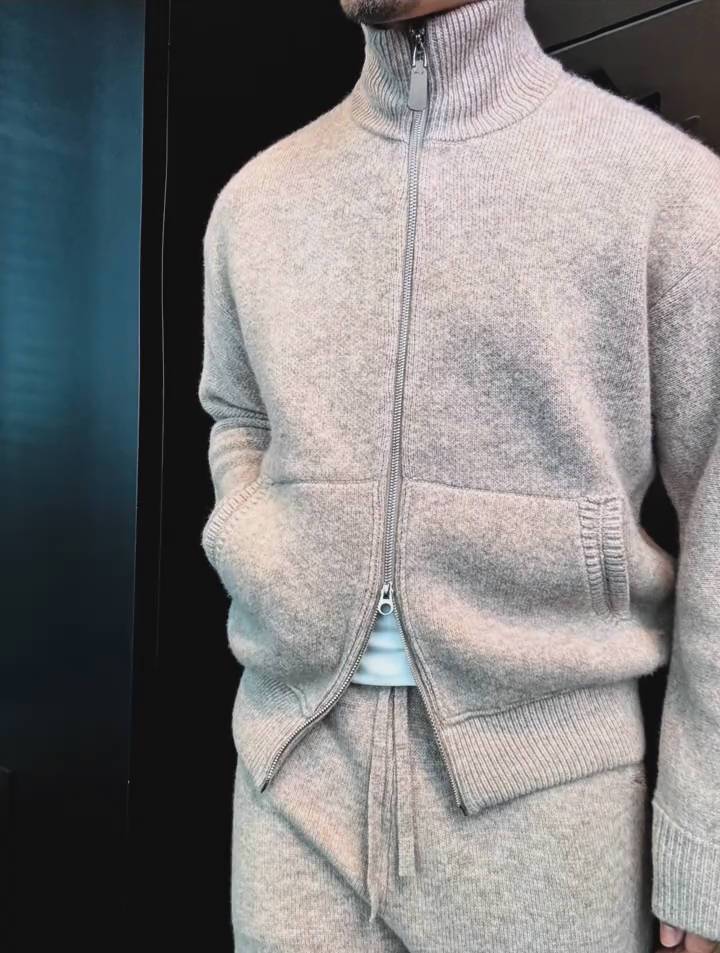 Turtleneck Double Zip Cardigan Cozy Suit （⏰Free Shipping）