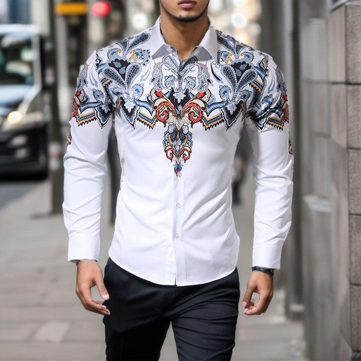 Baroque Charm Print Shirt